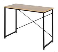 AKTIVE Max Home Table de Bureau, 100 x 40 x 70 cm, Plateau en Bois, Cadre en Acier Noir, pour Bureau et étude, Style Industriel, Robuste et Stable, Bureaux, Tables d'ordinateur (18422)