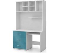 Table de bureau avec tiroirs Table PC Style moderne 2pcs Bureau Armoire Tables
