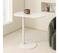 Table de bureau blanche - Table basse et ordinateur portable pour salon, chambre à coucher, bureau - Idéal pour salle à manger, étudier, travailler et prier - Design minimaliste moderne