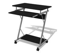 Table de bureau brun pour ordinateur avec roulettes gagner de l'espace élégant v