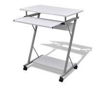 Table de bureau brun pour ordinateur avec roulettes gagner de l'espace élégant v