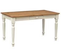 Table De Bureau Country En Bois De Tilleul 140x80x80 Shabby Chic Entrée Salle