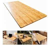 Table de Bureau en Bambou, Plateau d'une Seule Pièce de 2,5 cm d'épaisseur,Plateau d'une Seule Pièce Massif pour Bureau Debout,Bureau à Domicile/Plateau de Bureau/Comptoirs de Cuisine,80x80x2.5cm