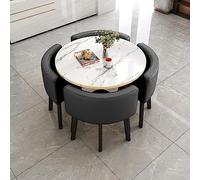table de bureau， Et chaises Petite salle de réception Table de club avec ensemble de chaises Ensemble de table à manger de cuisine simple 1 table 4 chaises Table de négociation de réunions 80 cm(D)