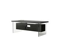Table De Bureau Établi Simple en Bois Massif, Bureau d'ordinateur Noir avec tiroirs, Meuble Simple, idéal for l'entreprise et la Maison. Bureau avec Rangement(180x80x75cm)
