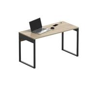Table de bureau, meuble du bureau coloris chêne cambrian, pieds coloris noir - Longueur 135 x Profondeur 60 x hauteur 76 cm - -