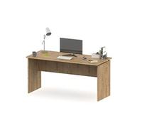 Table de bureau, meuble du bureau coloris chêne doré - Longueur 155 x Profondeur 68 x hauteur 76 cm - PEGANE - chêne