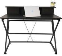 Table de bureau ordinateur portable Tough - style industriel moderne - 110 cm de large - noir