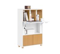 Table de Bureau Pliant - SoBuy FWT107-WN Table Informatique, 70x25x108cm