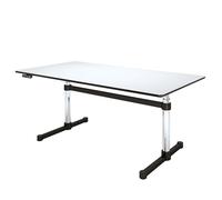 Table de bureau réglable USM Kitos résine synthèse gris perle 175x65-130x75 cm