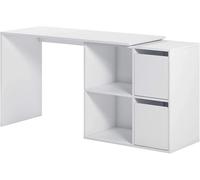 Table de bureau réversible coloris Blanc Artik en MDF - Profondeur 74 x Hauteur 120 x longueur 77 cm