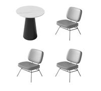 Table De Café Noire Moderne avec Chaises, Ensemble De Meubles De Bistro Industriel for Magasin De Thé Au Lait, Décoration De Siège De Bar Minimaliste for Boulangerie(B)