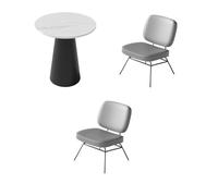 Table De Café Noire Moderne avec Chaises, Ensemble De Meubles De Bistro Industriel for Magasin De Thé Au Lait, Décoration De Siège De Bar Minimaliste for Boulangerie(A)