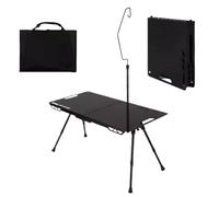 Table de camping | Bureau en d'aluminium à hauteur réglable - Table de cuisine de camping - pour tailgate, pour camping-car, pour voyage, pour barbecue, pour plage, pour terrasse, pour balcon, pour