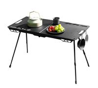 Table De Camping | Bureau Pliant À Hauteur Réglable | Tables De Camping Pour Cuisine D'Extérieur | Pour Pique-nique Voyage Randonnée BBQ Plage Road Trip Intérieur Jardin Arrière-cour Patio Cuisine
