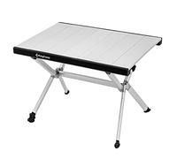 Table de Camping en Aluminium KingCamp Table Pliante Enroulable avec Sac de Transport pour 4 Personnes jusqu'à 80 kg 60x45x40cm KC2204 Argent Petit