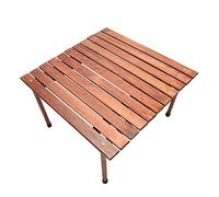 Table de camping légère avec sac de transport, table de pique-nique pliante en bois massif, table enroulable compacte portable pour extérieur, camping, pique-nique, barbecue, plage, finition, facile à
