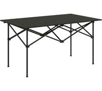 Table de camping Outsunny Table pliante avec plateau enroulable Cadre X Table de jardin en aluminium Camping 95 x 55cm Noir