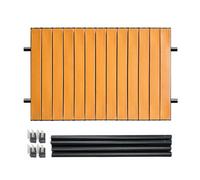 Table de camping pliable - 75x55cm | Panier de courses en plein air Fixation sur le dessus de table Panneau métallique pour Camping | Couverture utilitaire Portable Hayon arrière Grill