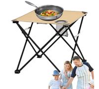 Table de camping pliable avec 2 porte- | Bureau portable de camping pour extérieur pour voyage, randonnée, nourriture, plage, pique-nique, jardin, balcon, maison