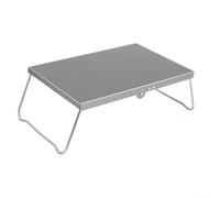 Table de camping pliable et portable pour la randonnée et les voyages, design léger en alliage d'aluminium avec coins stables antidérapants et support solide pour l'extérieur (gris)