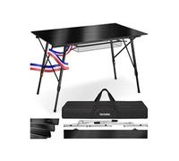 Table de camping Pliable et réglable 90 x 52 x 47 - 70 cm noir