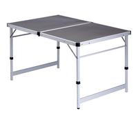 Table de camping pliable grise anthracite 120x70x60 cm - pour séjour en camping-car ou caravane.