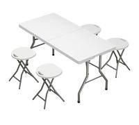 Table de camping pliable portable à moitié pliable pour une utilisation en extérieur et en intérieur, table de cartes pour jardin, cuisine, pique-nique et hayon, légère et