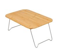Table de camping pliable - Table de cuisine pour camping | Bureau pour ordinateur portable pour le lit | Pique-nique en bois portable pour voyager, patio, barbecue, camping-car, balcon,