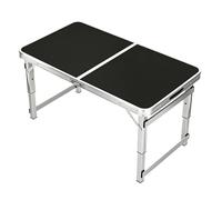 Table de camping pliante, 3 hauteurs réglables, tables utilitaires, établi préparation, table de pique-nique aluminium table grill portable le camping pique-nique randonnée camping-car(Noir,70cm)