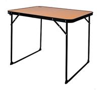 Table de Camping Pliante - AKTIVE - Bois Effet Bambou - Structure Noire - 80x60x67cm - 4 personnes