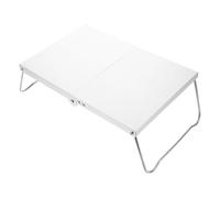 Table de Camping Pliante Compacte en Acier Inoxydable, Plateau Alu Argenté | Montage Rapide, Facile à Porter, pour Pique-niques Cuisine Extérieure, Design Sobre