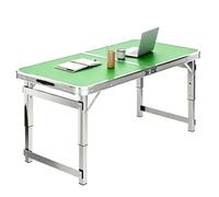 Table de camping pliante et robuste avec poignée de transport | Établi de préparation pliable, table de travail commerciale, tables d'événements barbecue en plein air plage panique(Green,120cm/3.9ft)