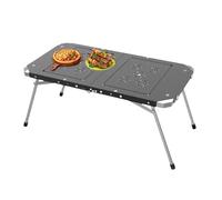 Table de Camping Pliante | Fournitures de Jardinage Pliable en d'aluminium | Petite Table d'extérieur pour Amis, réunion Jardin, Sport, Maison, terrasse, Pique-Nique, pêche, pelouse, Jardin