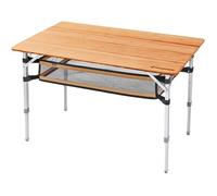 KingCamp Bambou Table Camping Pliante Exterieur Réglable 45/52/65cm 80kg