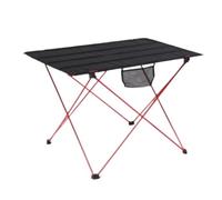 Table de camping pliante portable - Dessus en aluminium facile à transporter idéale pour le jardin et l'extérieur (74 x 55 x 51 cm) - Table de pique-nique légère compacte et polyvalente