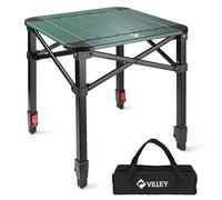 Table De Camping Pliante Villey, Petite Table De Pique-Nique Pliable En Aluminium, Table Exterieure Portable Avec Sac De Rangement, Table Pliante A Hauteur Reglable Pour Randonnee Cuisine Jardin Plage