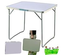 Table de camping portable en aluminium, table pliante pour intérieur et extérieur, table de jardin robuste pour barbecue, pique-nique, fête, capacité de charge 15 kg, longueur 80 cm
