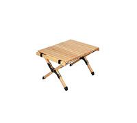 Table de camping portable - Table de pique-nique enroulable avec sac de transport - Table de plage et de camping en bois de pin 120 x 60 cm - Idéale pour les aventures en plein air