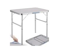 Table de camping valise Pliable 75 x 55 x 68 cm gris