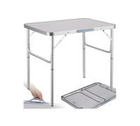 Table de camping valise pliable avec cadre en aluminium 75x55x68 cm