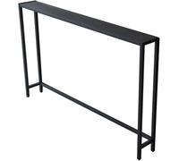 Table De Canapé Longue étroite Noire - Grande Console pour Les Petits Espaces, Table D’appoint Rectangulaire Parfaite pour Le Chevet Ou Derrière Le Canapé, Black, 100 * 15 * 75CM