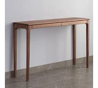 Table de canapé moderne du milieu du siècle à 4 pieds en bois de noyer console de rangement rectangulaire nord-américaine nouveau porche chinois longue housse contre le mur marron 127 cm (L) x 35,6 cm