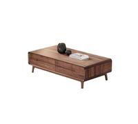 Table de canapé Table à thé 120cm Table Basse Minimaliste en Bois Massif, Meuble Social en Noyer pour Maison, Adapté aux Divertissements, Discussions et Réunions Table Basse Moderne(120x65x42cm)