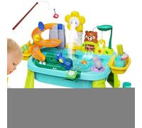 Table de caractéristiques de l'eau pour bébé - 60x42.5x44cm Jouet extérieur, 4 Fonctions puits avec électricité | Toys de Sable et d'eau pour 3-8 Ans pour Jeunes Filles Garden
