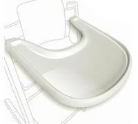 Table de chaise haute compatible avec la chaise Stokke Tripp Trapp Trapp avec surface d'aspiration puissante et lisse, design ergonomique incurvé, brillant laiteux, sans BPA, facile à assembler