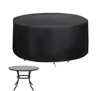 Table de chaise recouverte de poussière : bouclier de patio circulaire robuste, enveloppe imperméable résistante à la décoloration pour canapé de jardin et ensemble de salle à manger | Protection