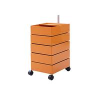 Table de chambre à coucher Armoire de rangement rotative Table de chevet Bureau multi-couches Rangement de fichiers Armoire latérale Table d'appoint mobile Table de chevet (couleur : orange) (orange)