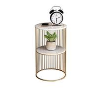Table de chambre à coucher Mini table de chevet légère de luxe moderne minimaliste sans installation petite table ronde ultra étroite chambre à coucher