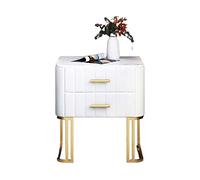 Table de chambre à coucher moderne lumière style luxe table de nuit minimaliste chambre à coucher cuir blanc design créatif casier table de chevet personnalisée (couleur : A 1) (A 4)